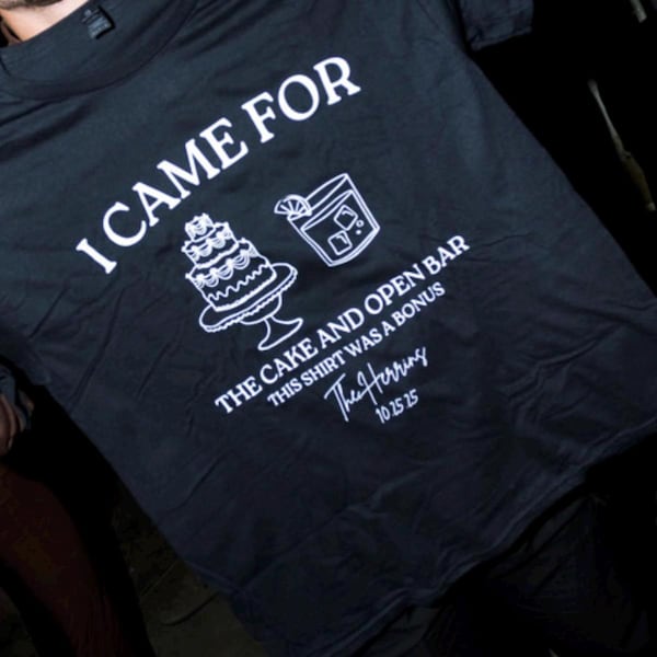 Custom wedding shirt tshirt toss wedding favors