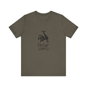 Unisex Jersey Short Sleeve Tee, lake tshirt Feelin&#39; Cranky, Fishing Shirt, gift for fisherman, gift for Dad, Father&#39;s Day