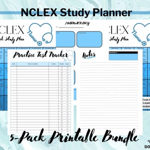NCLEX Study Plan (FILLED), Study Plan for National Council Licensure Examination (NCLEX), Printable Study Plan Template