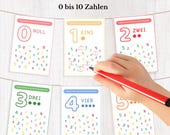 Zahlen Lernen Suchen Einkreisen Zahlen bis 10 Zahlensalat PDF Druckvorlage Kindergarten Arbeitsblatt erstes Zahlenmaterial Schulekind