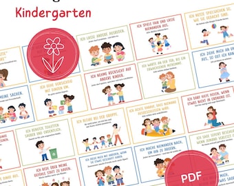 50 Rule Cards for Children – Educational Learning Cards for Daycare, School, and Home | PDF to Print | Playful Rules | Educational Materials