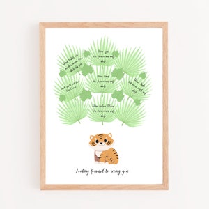 Baby shower gift guest book tiger baby shower template baby shower decoration baby party gender reveal guest picture digital download