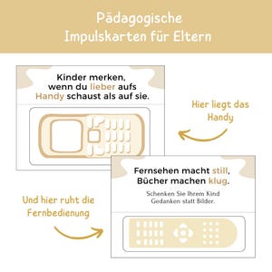 Pädagogische Impulskarten für Eltern – weniger Handy, weniger Fernsehen, mehr Herz – für bewusste Kinderzeit