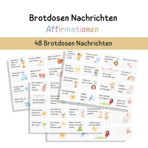 Boîtes à lunch messages affirmations boîte à lunch pour l'école, encouragement des écoliers, phrases positives, 48 cartes, rentrée scolaire, boîte à lunch