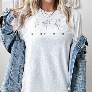 Redeemed T-Shirt, Christian Shirt, Christian Apparel, Christian Clothing, Christian Shirts for Women, Bible Verse, Religious