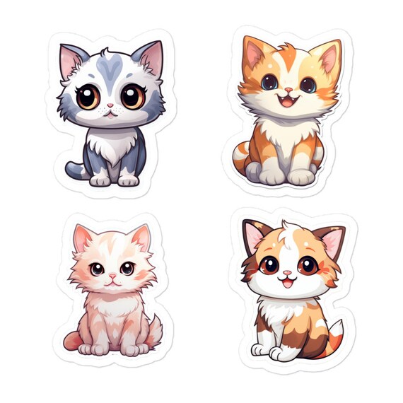 Cartoon cat sale stickers