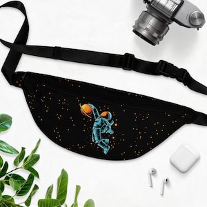 Lustige Astronautentasche schwarz Space bag Taille Gürteltasche leichte Reisetasche lustige Dunk Bauchtasche / Bauchtasche / Hüfttasche / Crossbody bag