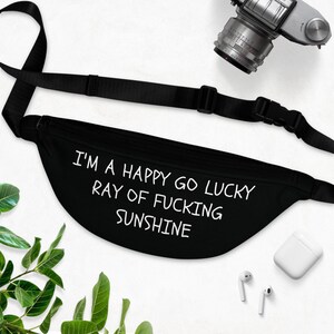 Funny fanny pack humor bag black crossbody bag funny humor travel pack humorous bum bag black fanny pack comedy hip pack black waist belt