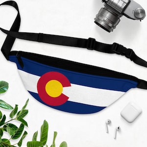 Colorado fanny pack Co state flag fanny pack women and men cross body bag made custom belt bag waist belt shoulder bag state of Co gift