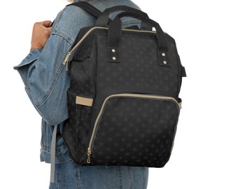 Pattern Star backpack storage for bottles or baby diaper backpack custom backpack star pattern backpack black backpacker travel bag