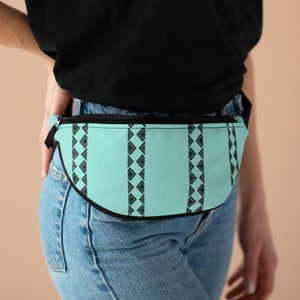 Western fanny pack American bag Aztec fanny pack pattern bags crossbody bag mint green cross body bag turquoise light blue