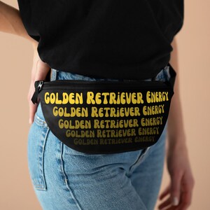 Funny dog bag yellow letters dog bag funny dog bum bag golden retriever crossbody bag pack dog mom fanny pack, hip purse, funny gift