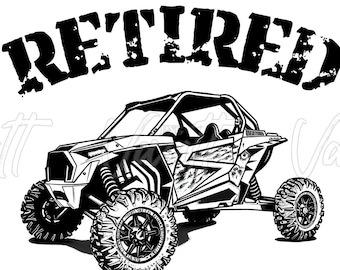 PNG Polariz Style Razor Turbo Retired Funny Design Off Road Riding Mudding png Side by Side SXS png Design rzr Polaris 4x4 Retirement