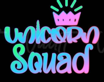 PNG Unicorn Squad Girly PNG Designs for Little Girls Cute Gradient Rainbow colorful Designs SVG Rainbow Unicorn Saying Kids