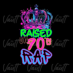 PNG Graffiti Style Raised on 90&#39;s Rap Music Design Retro Hip Hop Neon Design Urban T Shirt PNG Designs City Style Music Themed Graffiti