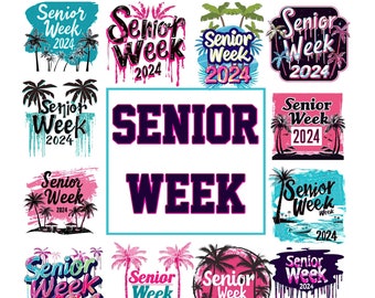 PNG Senior Week Graduation Class of 2024 High School Graduate Graduation t shirt Neon Graffiti Graduate Gifts Senior Class Gifts Graduation