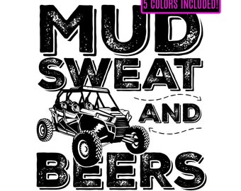 PNG Razor Polariz SxS PNG Projekty Off Road Mudding Trail Riding Mud Sweat and Beers Zabawne powiedzenie T Shirt Design Racing Poker Run Side x Side
