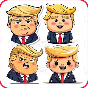 PNG Donald Trump Clipart | Trump Image for Stickers | Trump Designs SVG | Trump Images MAGA | Trump Png | Donald Trump Cartoon Caricature