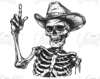PNG JPG Skeleton Skull Cowboy Design Skull PNG Cowboy Designs Skeleton Country Design Png Jpg Country Designs Skull