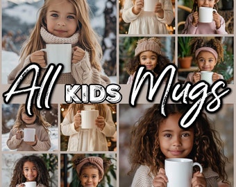 Mug Mockup Bundle Kids Coffee Mug Mock up Bundle Coffee Mug Mockup White Mug Template Mock up Coffee Mug White Mockup Kid Cocoa Mug Mockups