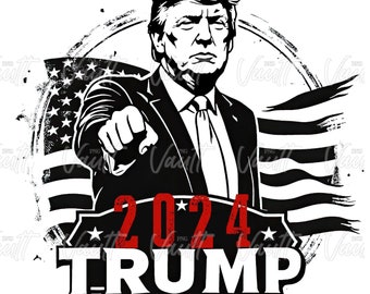 Trump PNG MAGA 2024 Patriotic Republican Donald Trump Designs Pro Trump SVG Trump Shirt Designs Anti Kamala Harris