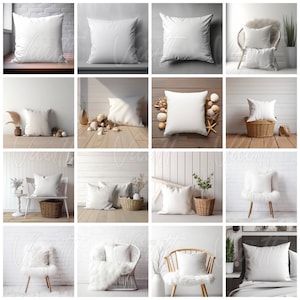 50 Throw Pillow Mockups Pillow Mock up Bundle Throw Pillow mock up bundle white Pillow Mockup Bundle square Mockup Pillow Mockup Bundle image 4