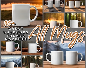 35 Great Outdoors Themed Mug Mockup Bundle Coffee Mug Mock up Bundle Coffee Mug Mockup White Mug Blank Mug Nature Mock up Coffee Mug Mockup
