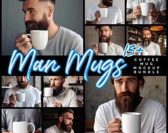 15+ Mens Mug Mockup Bundle All Men Theme Mockups for Mugs Coffee mug Mock up Mug Template Bundle Male Mugs Mugs for Design Blank Mug Mockups