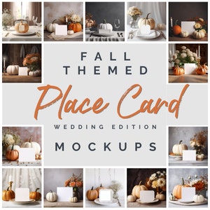 Place Card Mockup Fall Wedding Place Card Table Number Mock up Wedding Name Card Template Fall Themed Wedding table name card mockup fall