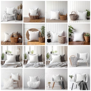 50 Throw Pillow Mockups Pillow Mock up Bundle Throw Pillow mock up bundle white Pillow Mockup Bundle square Mockup Pillow Mockup Bundle image 3