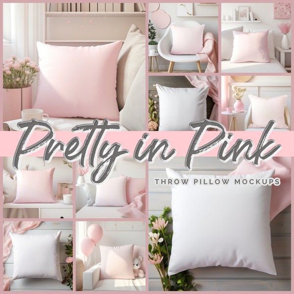 Throw Pillow Mockups Pillow Mock up Bundle Throw Pillow mock up bundle white PINK Pillow Mockup Bundle square Mockup Pillow Mockup Bundle