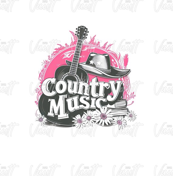 2813 Western Rock Guitar Pattern Cowboy Hat Cowgirl Men\'s Women\'s Music Girl Wearing Many Hats Fashion Trend | TikTok main image 4