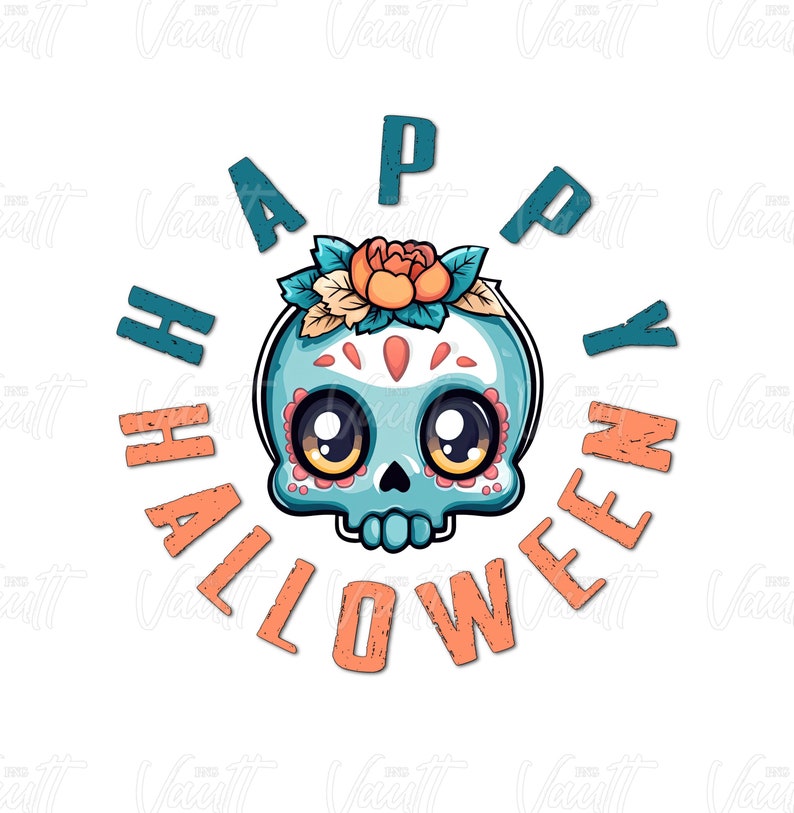 PNG Happy Halloween Kids Cute Sugar Skull Halloween Designs Pretty
