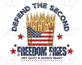 PNG Freedom Fries / 2da enmienda Amante de las armas Diseño PNG patriótico / Defender los segundos diseños PNG / Entusiasta de las armas Derecho a portar armas png