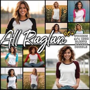 40+ Raglan Womens Mockup T Shirt Bundle Raglan Baseball shirt mockup Mock up Raglan mockup Raglan t shirtwomens mock up tshirt mockup women