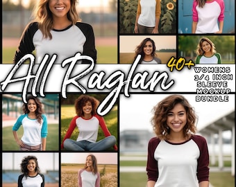 40+ Raglan Womens Mockup T Shirt Bundle Raglan Baseball shirt mockup Mock up Raglan mockup Raglan t shirtwomens mock up tshirt mockup women