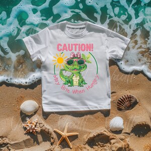 PNG Summer Time Kids Beachy Themed Design, Summer PNG, Beach PNG Design, Kids Alligator Crocodile Design Funny Kids Saying, Animal Designs image 4
