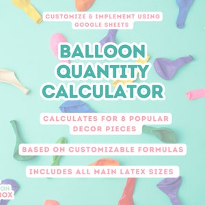 Balloon Quantity Calculator based on Design | Professional Balloon Calculator for Balloon Arches, Columns, Garlands, Centerpieces, & Helium