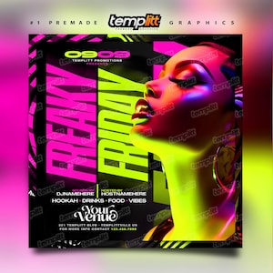 Freaky Friday Party Flyer, Premade Flyer Template, Event Flyer, Strip Club Flyer, Custom Digital Flyer Design