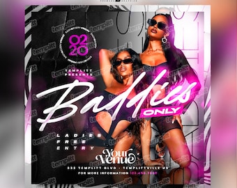 Baddies Only Ladies Night Party Flyer, Premade Flyer Template, Event Flyer, Night Club Flyer, Custom Digital Flyer Design