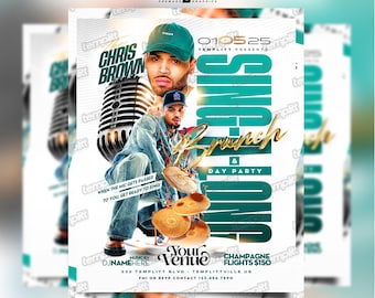 Brunch Sing-along Flyer, Premade Flyer Template, Brunch Invitation, Club Flyer, Party Flyer, Custom Digital Flyer Design