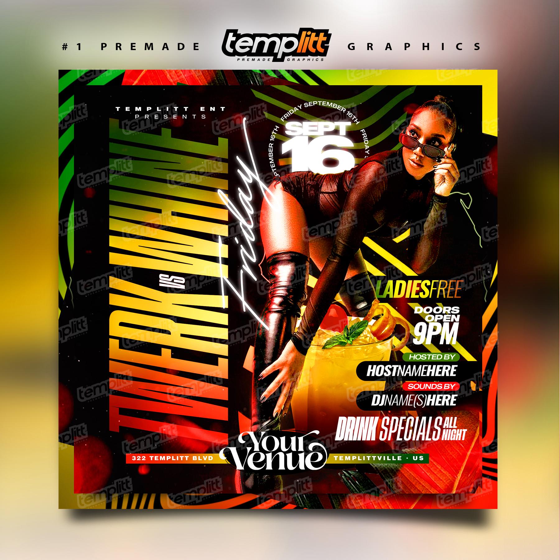 Twerk Vs Whine Reggae Party Flyer, Premade Flyer Template, Event Flyer, Night Club Flyer, Custom Digital Flyer Design