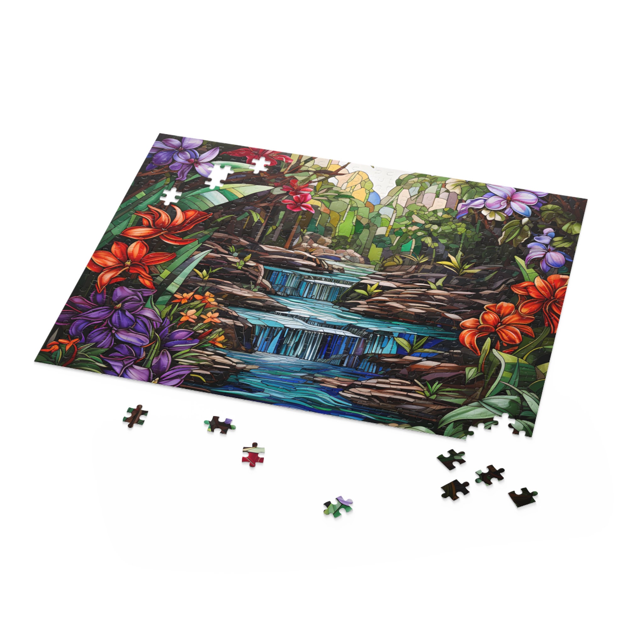 Puzzle 500 pièces 51x51 cm - Jungle - Phosphorescent