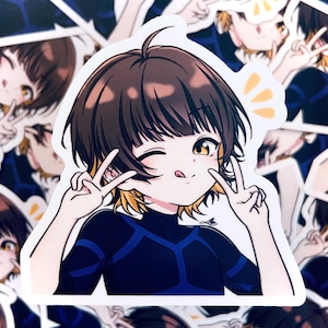Cute B.achira M.eguru Vinyl Sticker|Waterproof, fade resistant, scratch resistant|thick high quality vinyl w/smooth matte finish-Miharu.Myet