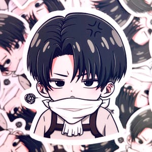 Cute L.evi A.ckerman Vinyl Sticker | Waterproof, fadeproof, scratch resistant | thick high quality vinyl w/ smooth matte finish -Miharu.Myet