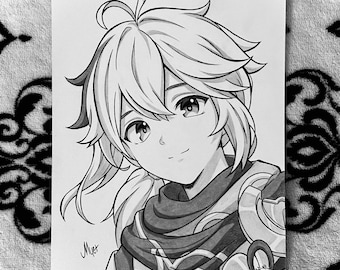 Hand drawn Anime/Manga art (limited commission slots available) | Traditional art (ink & graphite) | 8in x 5.5in Bristol Paper | MiharuMyet