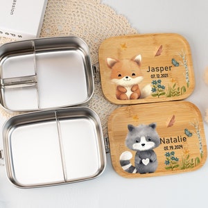 Boîte à lunch gravée,Boîte à lunch pour maternelle,Boîte à lunch personnalisée avec nom pour enfant d'âge préscolaire,Boîte à lunch avec nom personnalisée,Boîte à lunch pour la rentrée scolaire,Boîte à lunch