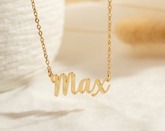 Personalized Silver Name Necklace - Dainty Name Necklace - Custominzed Gold Plated Name Jewelry - Custom Bridesmaid Gifts - Mothers Day Gift