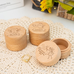 Caja personalizada para el Hada de los Dientes, caja de madera para monedas, caja para guardar dientes, caja para guardar dientes para niños, regalo para baby shower