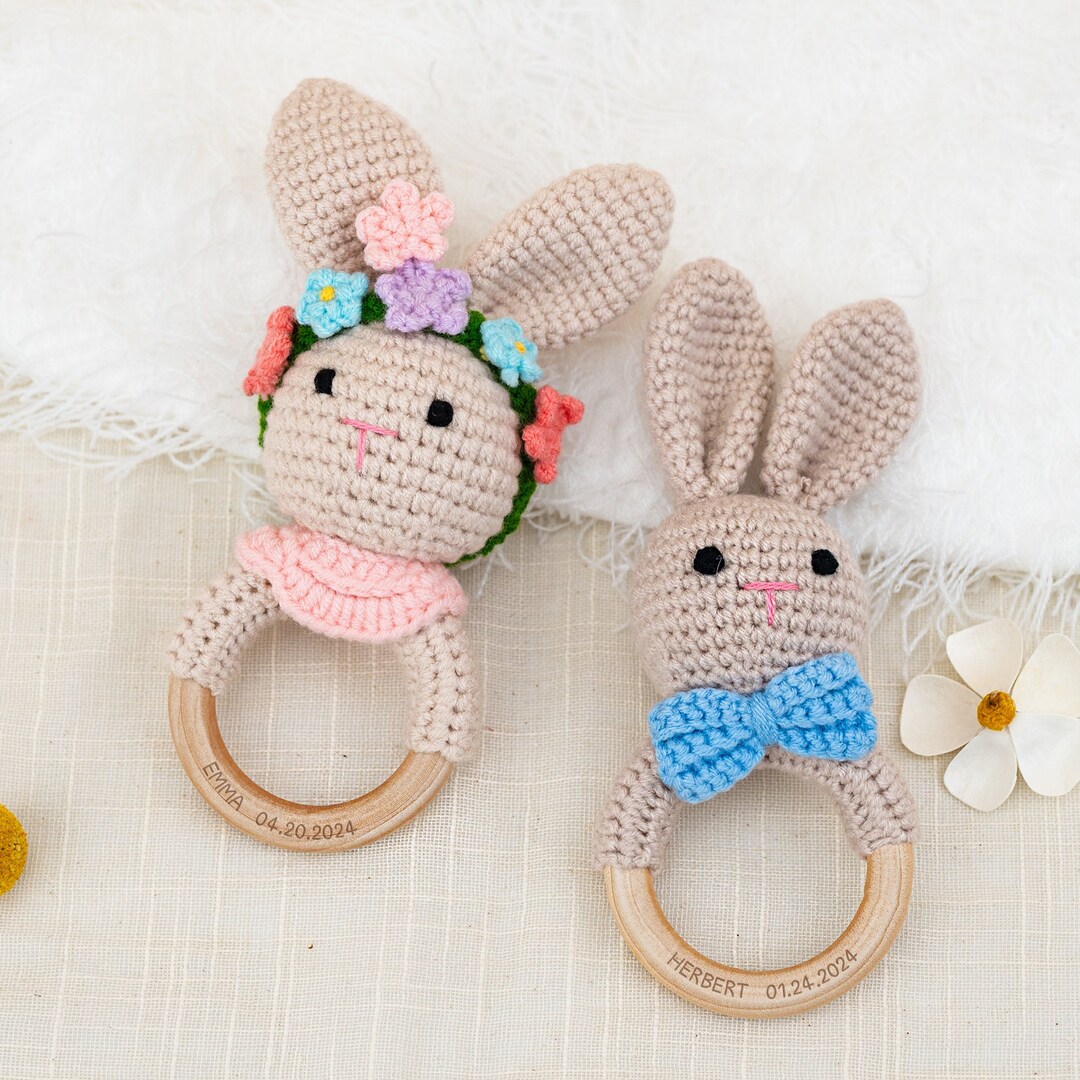 Crochet Rattle,personalized Crochet Baby Rattle,baby Name Rattle,baby ...